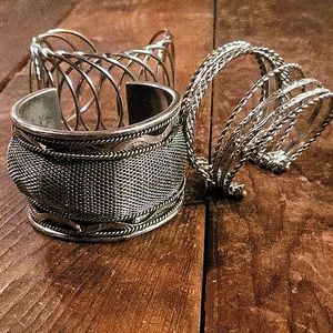 Wide bracelet cuffs bundle
